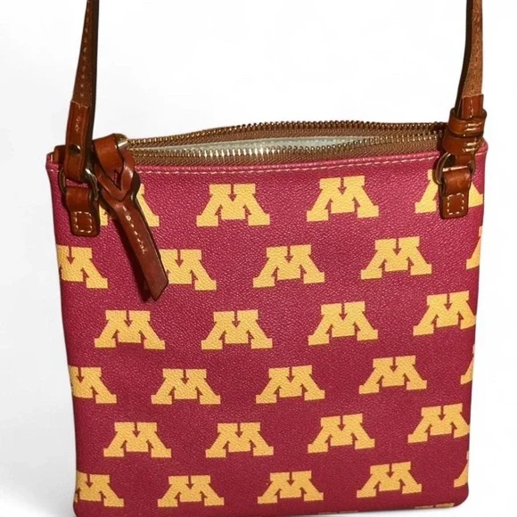 Dooney & Bourke Minnesota Golden Gophers Triple-Zip Cross Body Bag - Picture 6 of 7